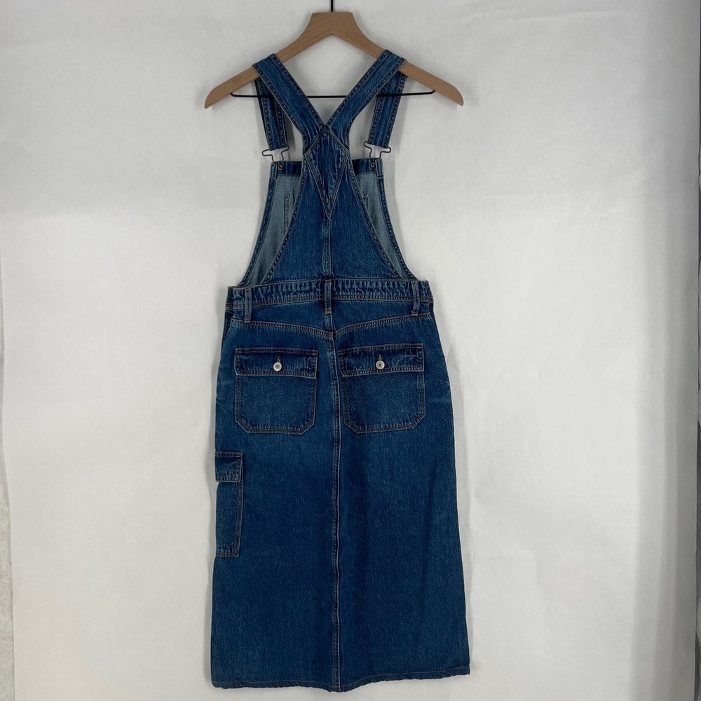 American Eagle Outfitters Real Good Cargo Overall Dress Womens XS‎ Blue Denim - Picture 2 of 15